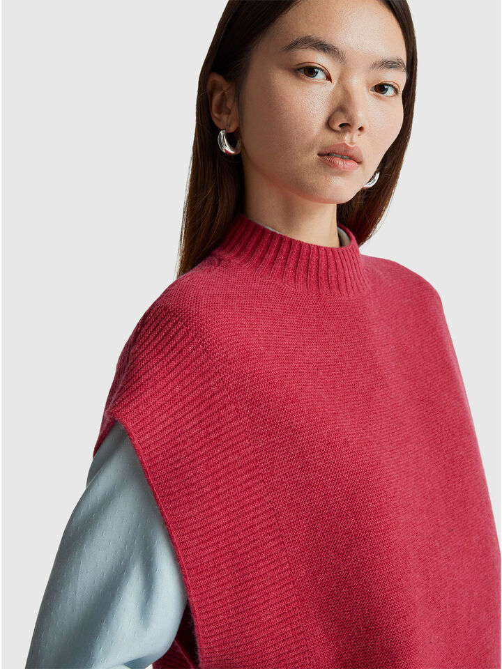 SLEEVELESS SWEATER Women image number 4